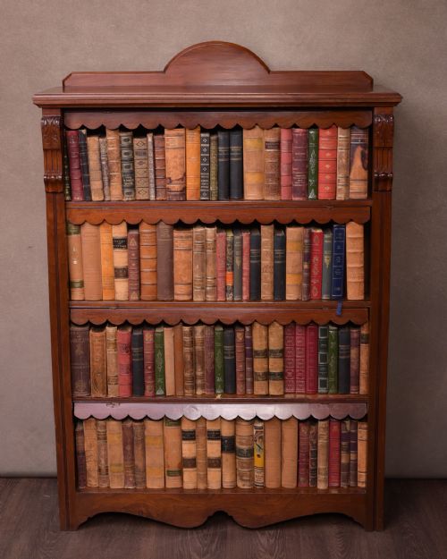 Neat Edwardian Red Walnut Book Case