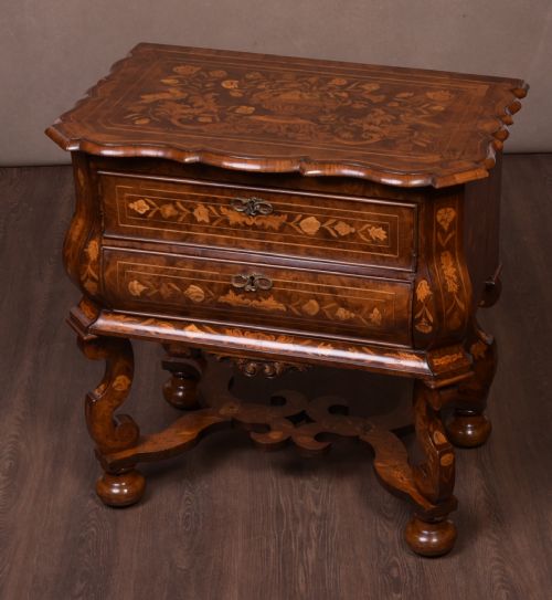 Fantastic 19th Century  Marquetry Walnut Chest