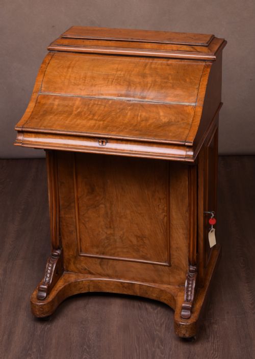 Victorian Walnut Piano Top Pop Up Davenport