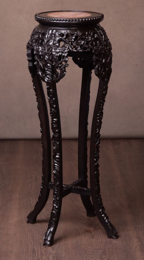 19th Century Chinese Carved Pot Stand 
