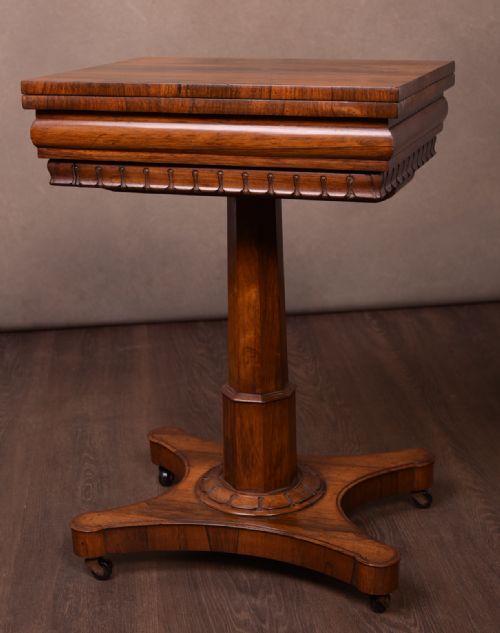 Victorian Rosewood Turnover Games Table
