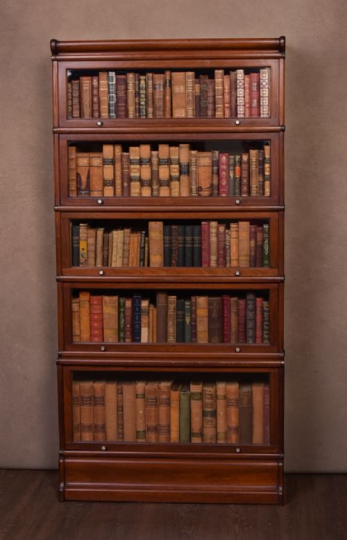 Excellent Example 5 Section Mahogany Globe Wernicke Lawyers Bookcase