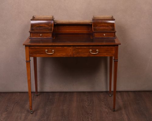Edwardian Inlaid Mahogany Ladies Carlton Style Ladies Writing Desk