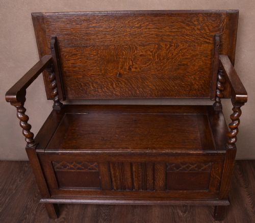 Quality Solid Oak Monks Bench