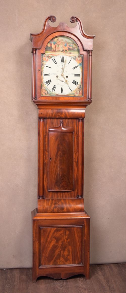 Victorian Scottish Mahogany Longcase Grandfather Clock by J Purdy of Carluke