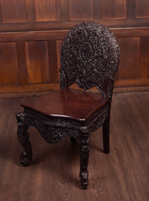 Stunning Burmese Carved Chair