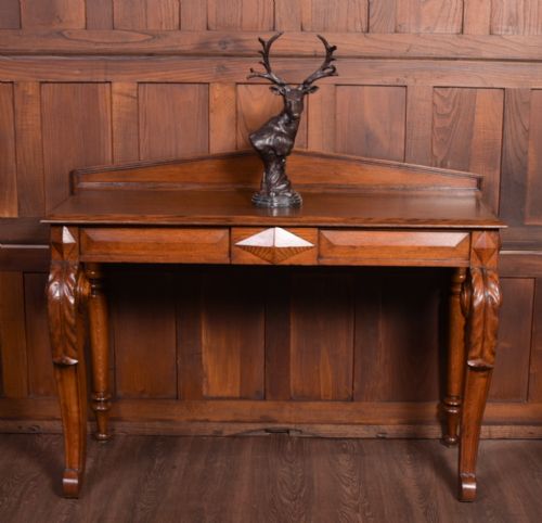 Handsome Victorian Oak Console Table