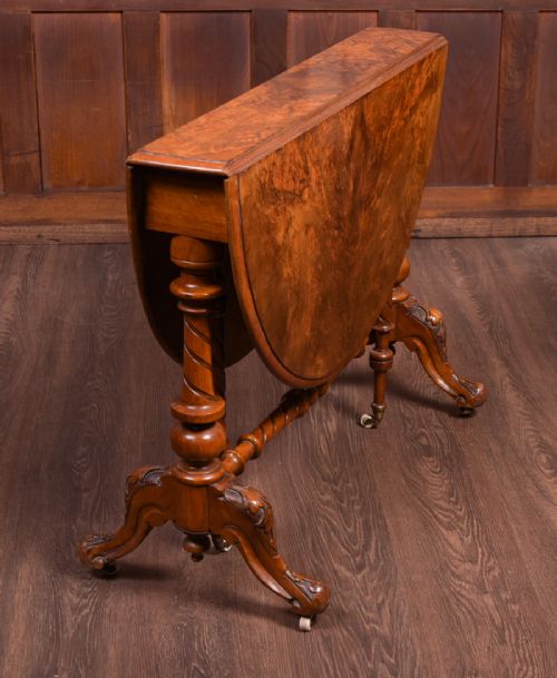 Victorian Burr Walnut Sutherland Table