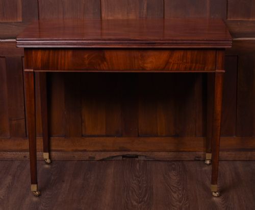 Georgian Mahogany Fold Over Tea Table