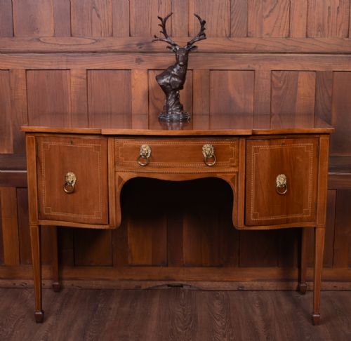 Neat Proportioned Edwardian Inlaid Mahogany Sideboard