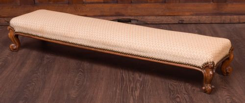 Victorian Walnut Fender Stool