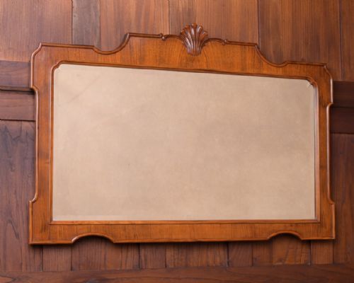 Quality Edwardian Walnut Wall Mirror