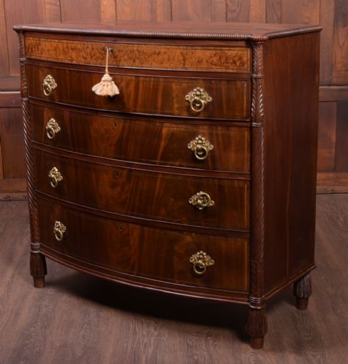 Outstanding Quality Early 19th Century Bow Front Barrel Chest