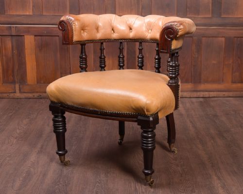 Victorian Mahogany Chesterfield Desk Chair