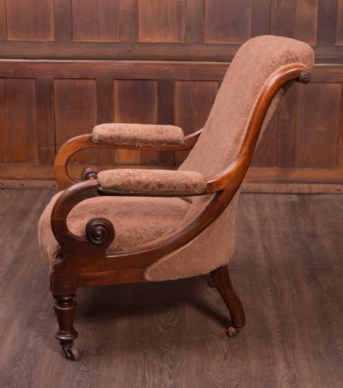 Fabulous Shape Victorian Mahogany Arm Chair