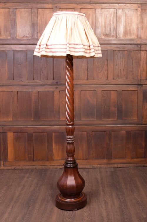 Fantastic Victorian Carved Mahogany Standard Lamp