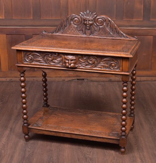 Carved Oak Green Man Hall Table