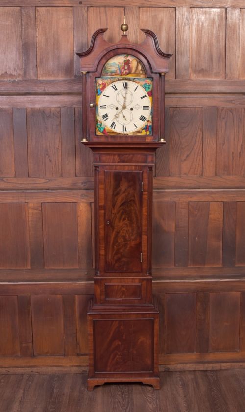 Superb Scottish Mahogany 8 Day Long Case Clock by Baxter of Dundee