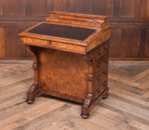 Fantastic Victorian Burr Walnut Davenport