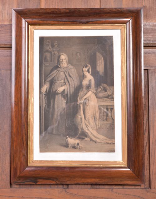 19th Century Rosewood Framed Engraving