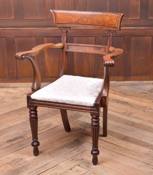 Fantastic William 4th Mahogany Arm Desk Chair