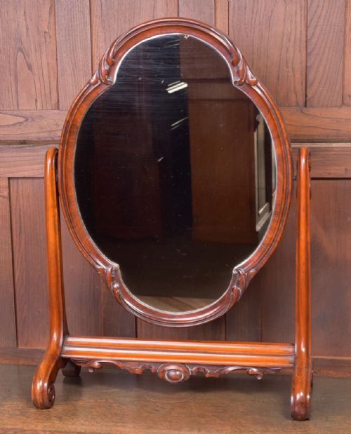 Victorian Carved Mahogany Cheval Mirror