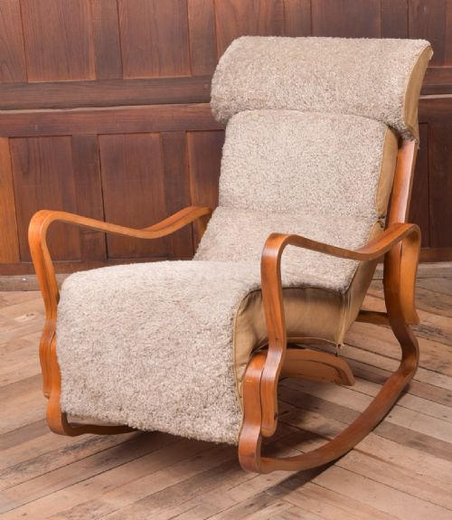 Stylish Walnut Rocking Chair