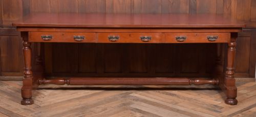 Oversized 19th Century Mahogany Library Table