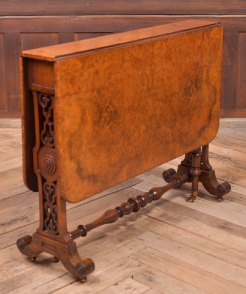 Stunning Victorian Burr Walnut Drop Leaf Sutherland Table