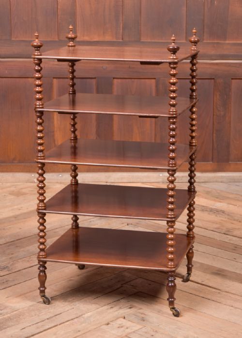 Superb 19th Century Bobbin Turn Whatnot