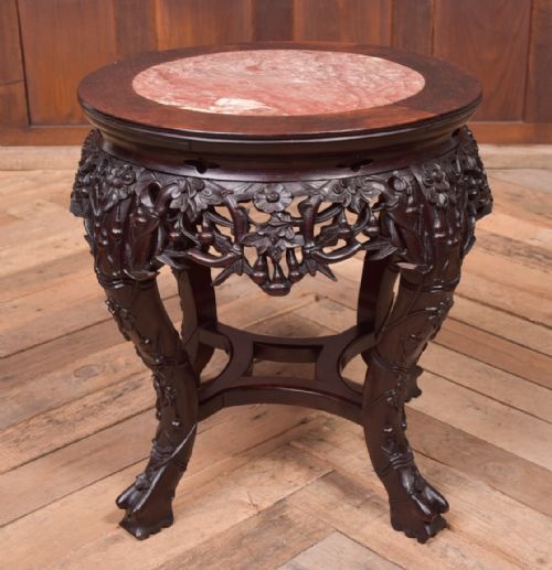 19th Century Chinese Carved Hard Wood Plant Stand