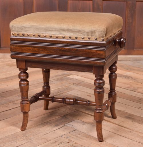 Quality Edwardian Rosewood Adjustable Piano Stool
