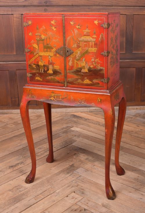 Superb Chinoiserie Collectors Cabinet on Stand