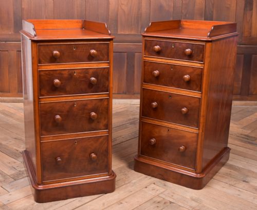 Pair of Victorian Mahogany Bedside Chests