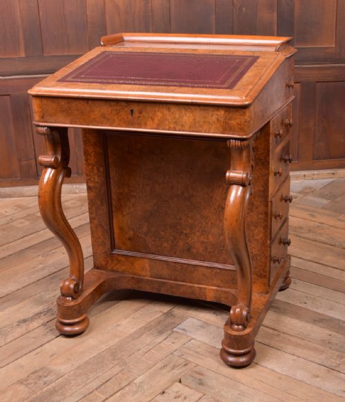 Super Quality Victorian Burr Walnut Davenport Desk