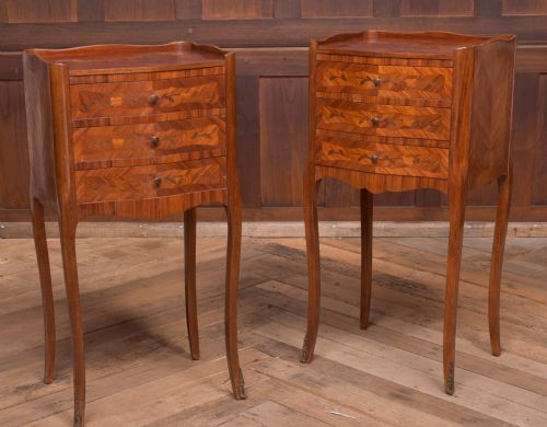 Fantastic Pair of Edwardian Marquetry Bed Side Cabinets