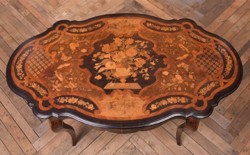 Exhibition Quality Marquetry Picture Centre Table