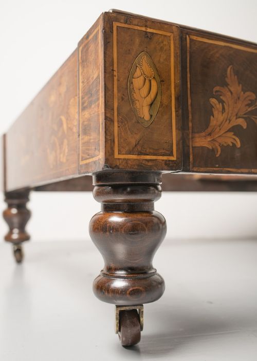 fig 2. Stunning 19th Century Country House Dutch Marquetry Centre stool