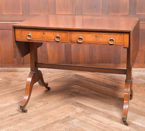 19th Century Inlaid Mahogany Sofa Table