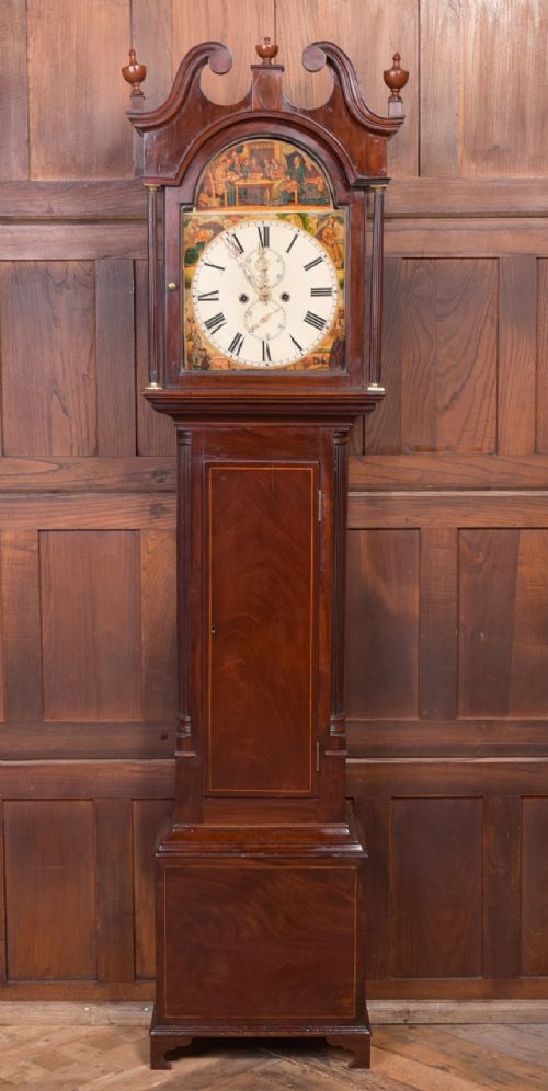 19th Century Mahogany Scottish 8 Day Longcase Clock