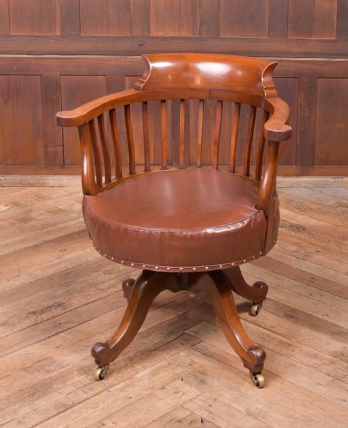 Edwardian Mahogany Revolving Desk Chair