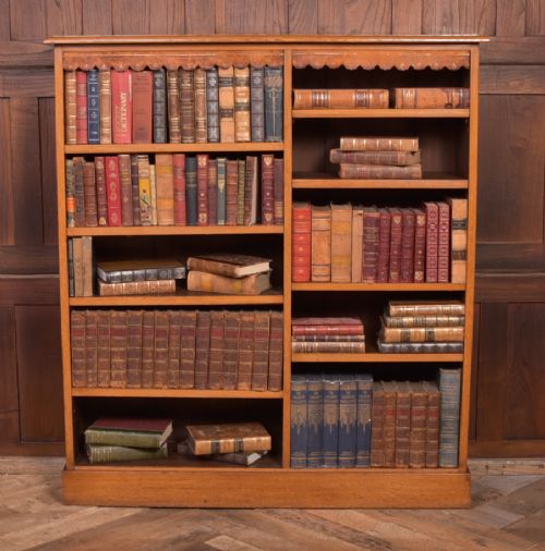Edwardian Oak Open Bookcase