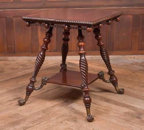 Unusual 19th Century Mahogany Carved Window Table