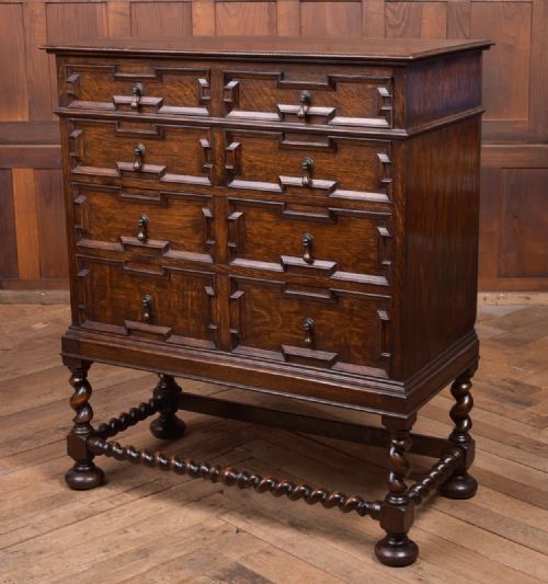 Edwardian Jacobean Style Barley Twist Chest of Drawers