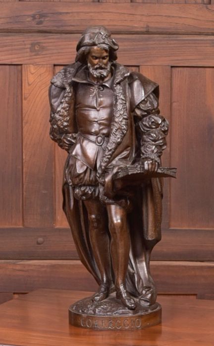 19th Century Bronzed Figure of Corregio