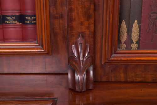 VICTORIAN MAHOGANY BREAKFRONT BOOKCASE - ADDITIONAL PHOTO 7