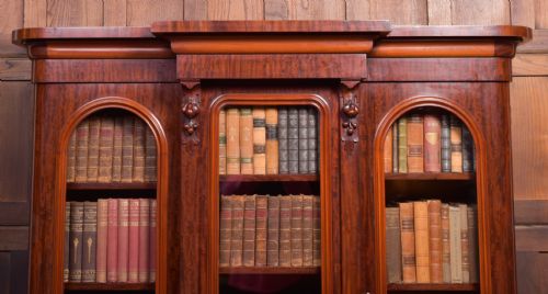 VICTORIAN MAHOGANY BREAKFRONT BOOKCASE - ADDITIONAL PHOTO 28