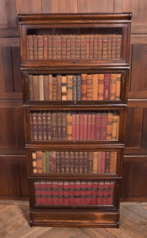 Edwardian Oak Globe Wernicke 5 Section Bookcase