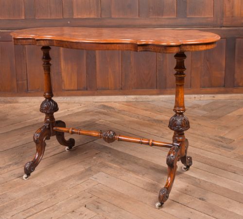 Victorian Burr Walnut Inlaid Table