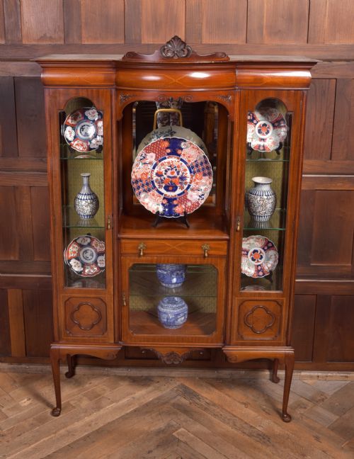 Edwardian Mahogany Inlaid Display Cabinet